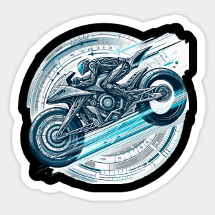 Quantum Velocity: Time-Dilation Motorbike Sticker